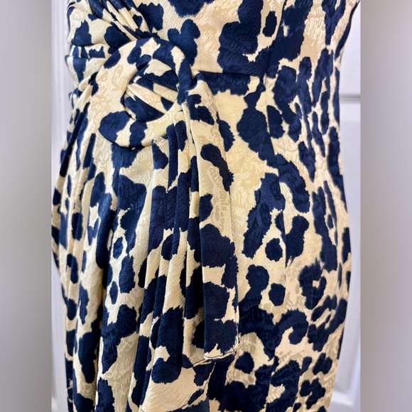 Vintage 1988 S.I.L.K.S St Gillian Silk Leopard Cocktail Dress Deadstock 6 - Picture 8 of 14